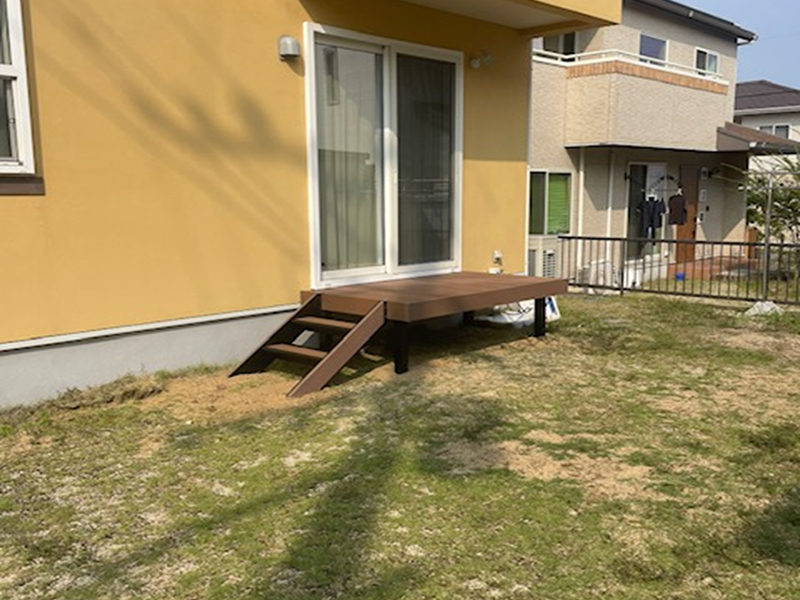 ウッドデッキ設置完了