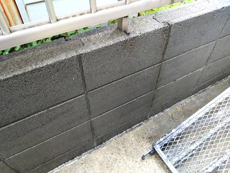 ブロック塀 高圧洗浄　完了（After）