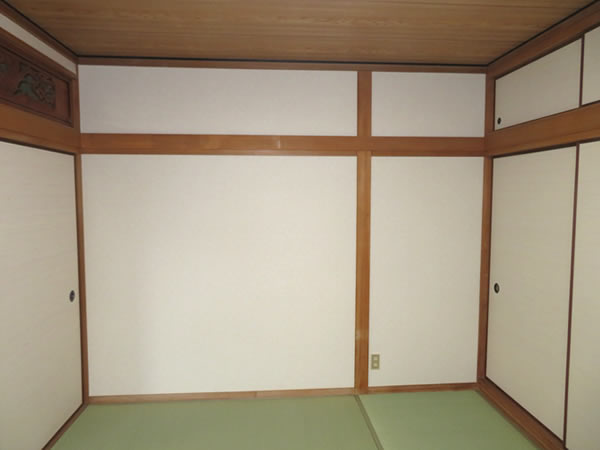 1階西和室 壁補修 完了（After）