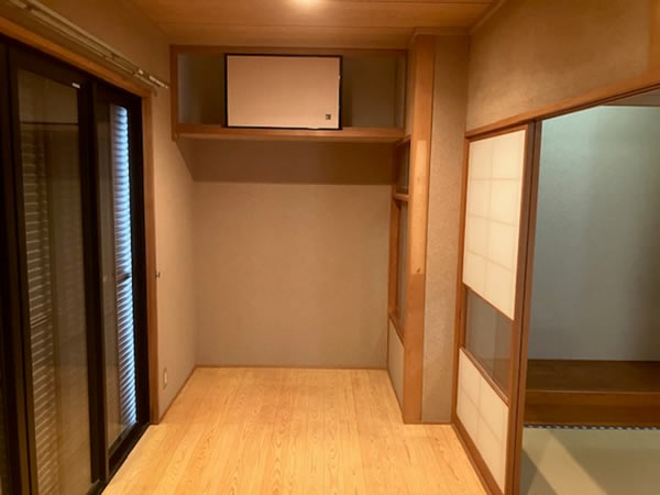 広縁クロス・襖・障子張替え 前状況（Before）