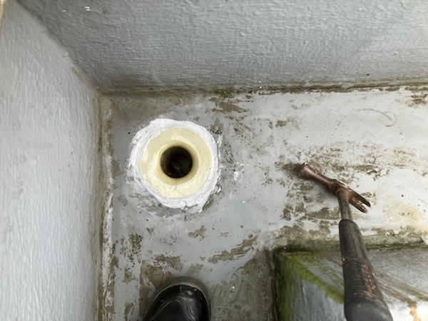 屋上ドレン廻り 防水ドレン取付 完了（After）